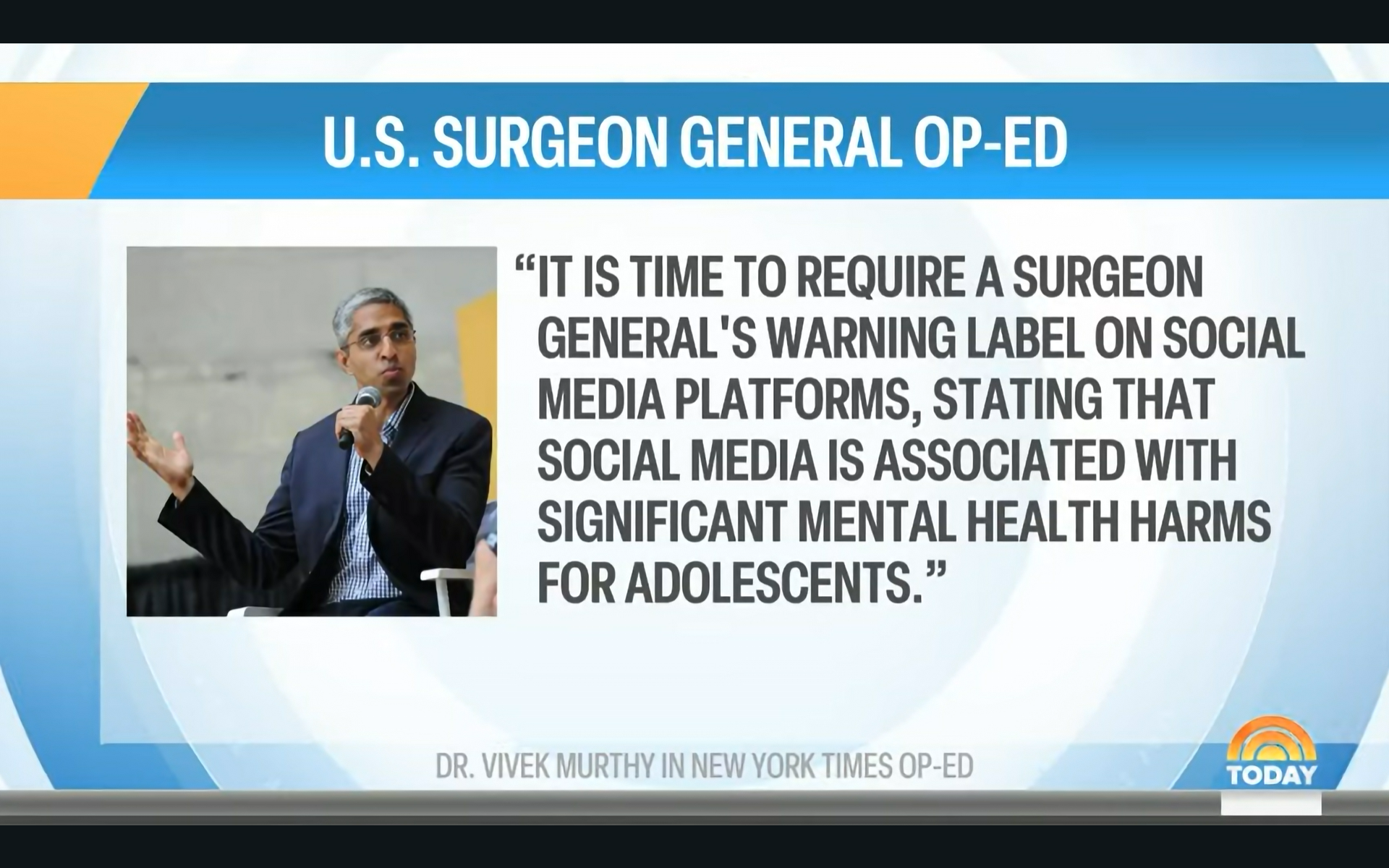 Surgeon General Calls For Warning Label On Social Media Platforms The