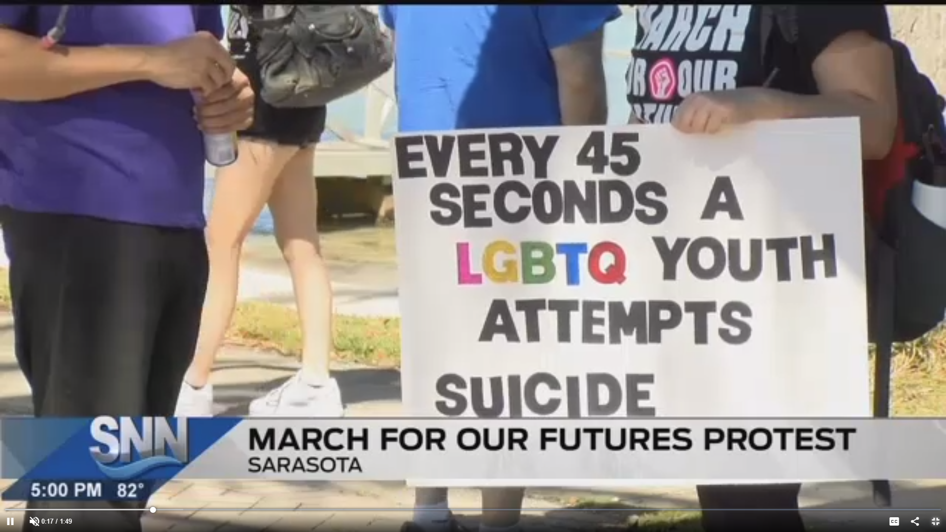 March for our Futures protest in downtown Sarasota The Suncoast News