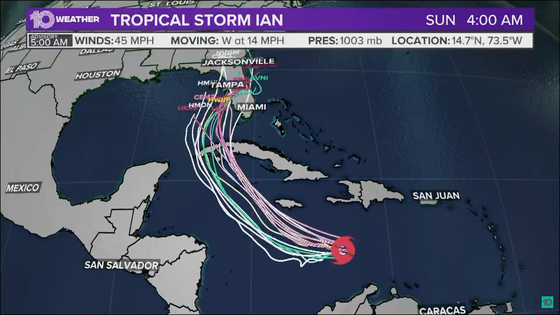 Tropical Storm Ian: See Latest Forecast Cone, Spaghetti Models ...