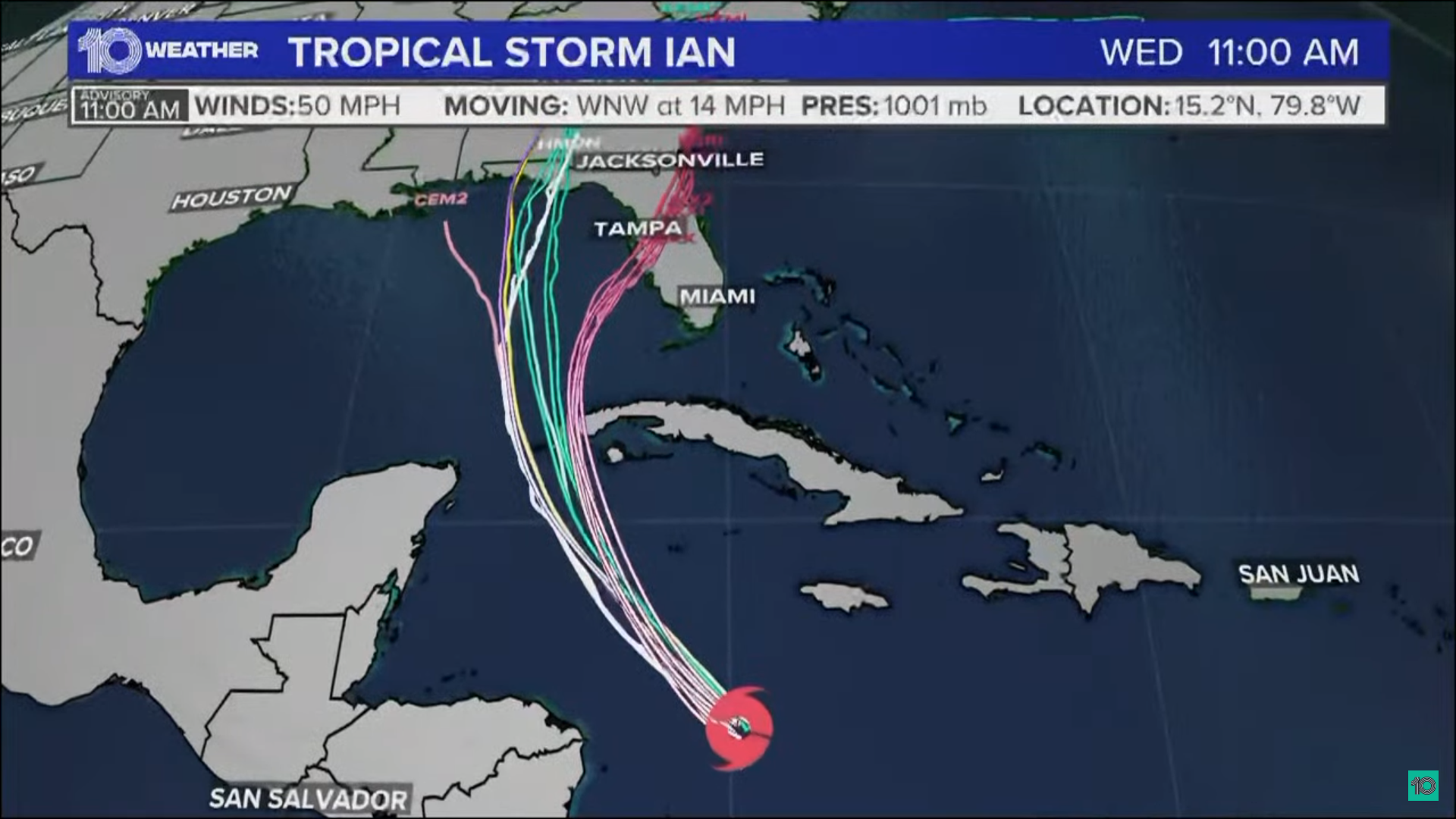 Tropical Storm Ian: See Latest Forecast Cone, Spaghetti Models ...