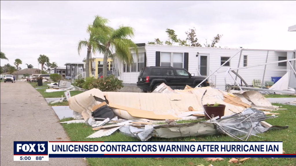 Elderly resident with hurricane damage scammed by unlicensed contractor ...