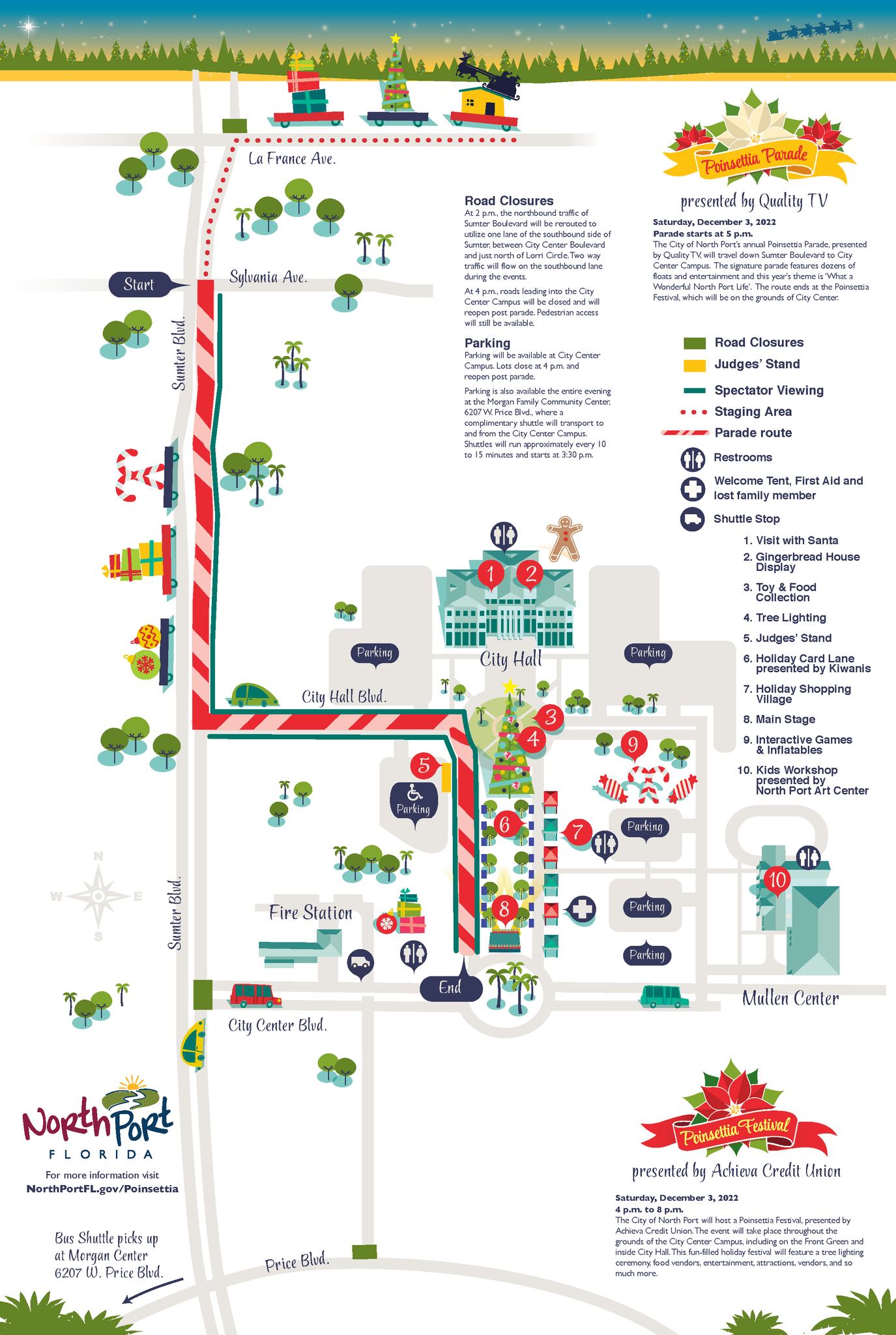 Saturday’s North Port Poinsettia Parade route and information The