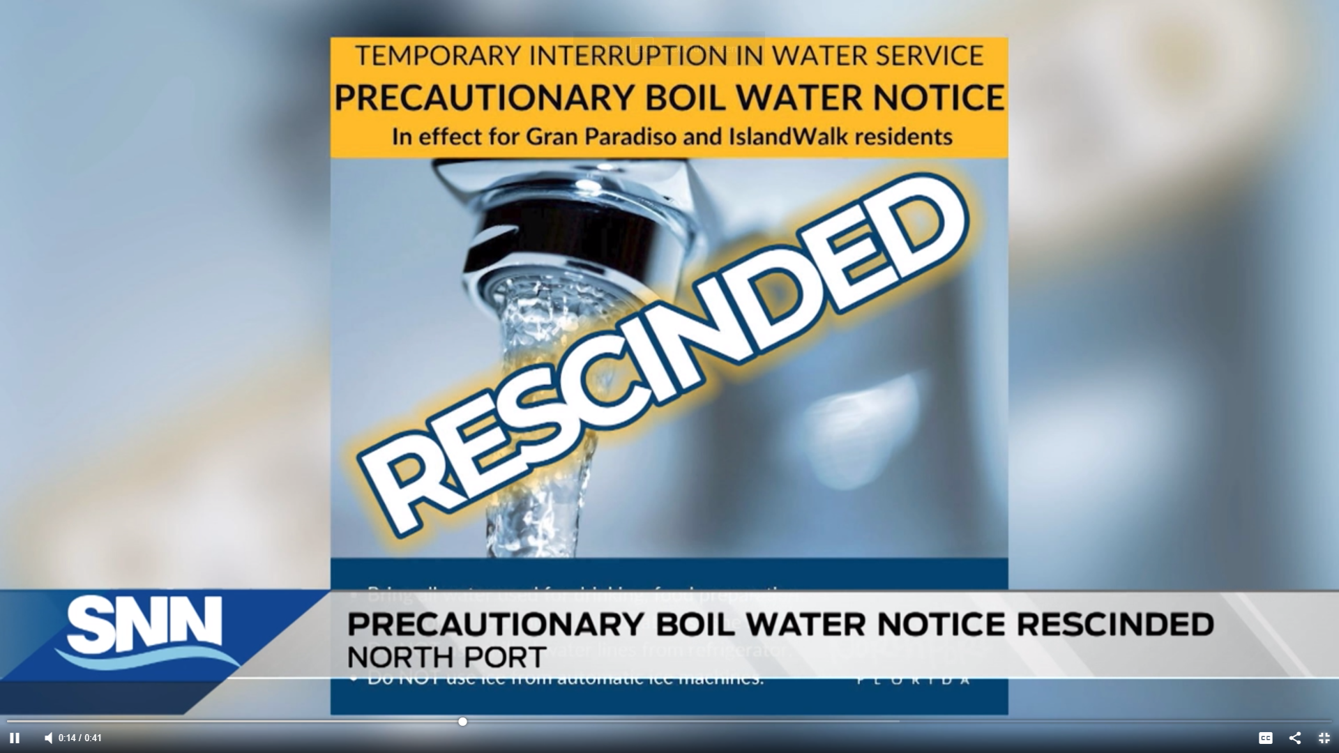 Boil Water Notice Rescinded In North Port After Water Main Damage - The ...