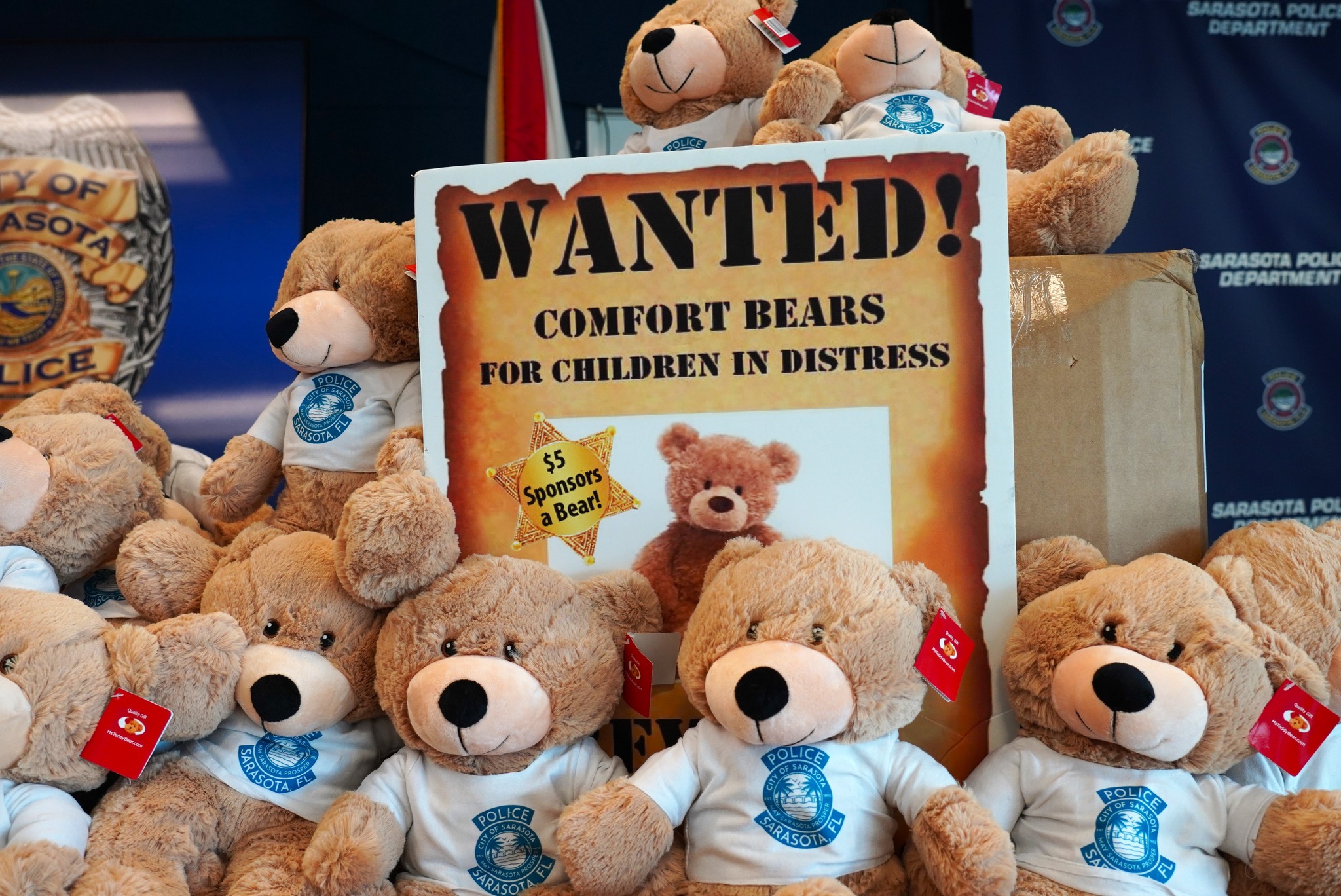 Sarasota Police receive hundreds of teddy bears for children in ...
