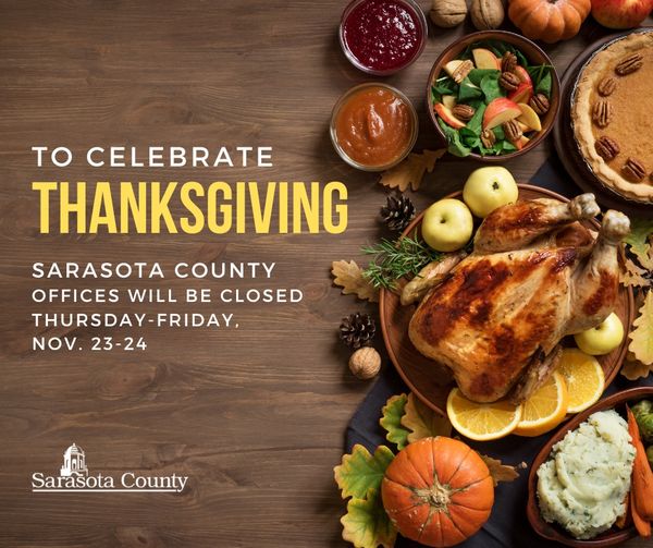 Sarasota County offices closed for Thanksgiving The Suncoast News & Scoop