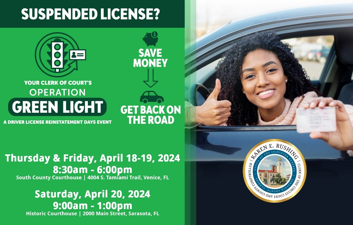 Operation Green Light runs from April 18-20. License Suspended? Save ...