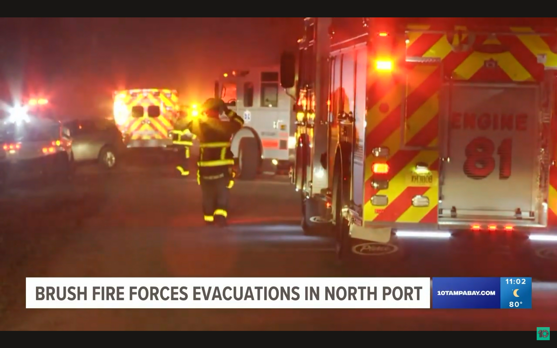 Crews: Large brush fire prompts evacuations in North Port - The ...
