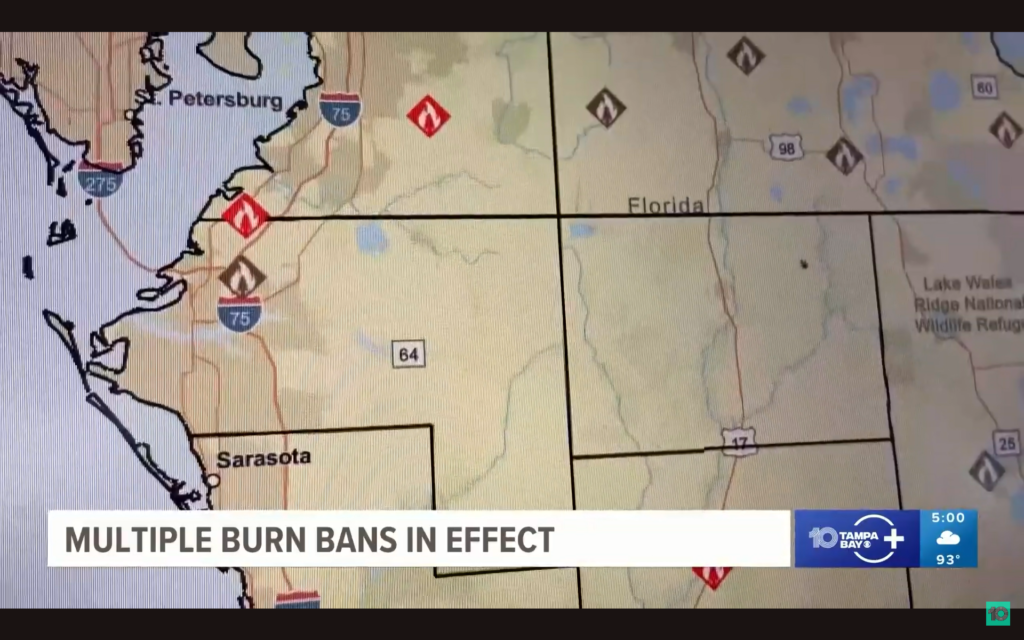 'We need the rain': Burn bans in place across Tampa Bay as drought ...
