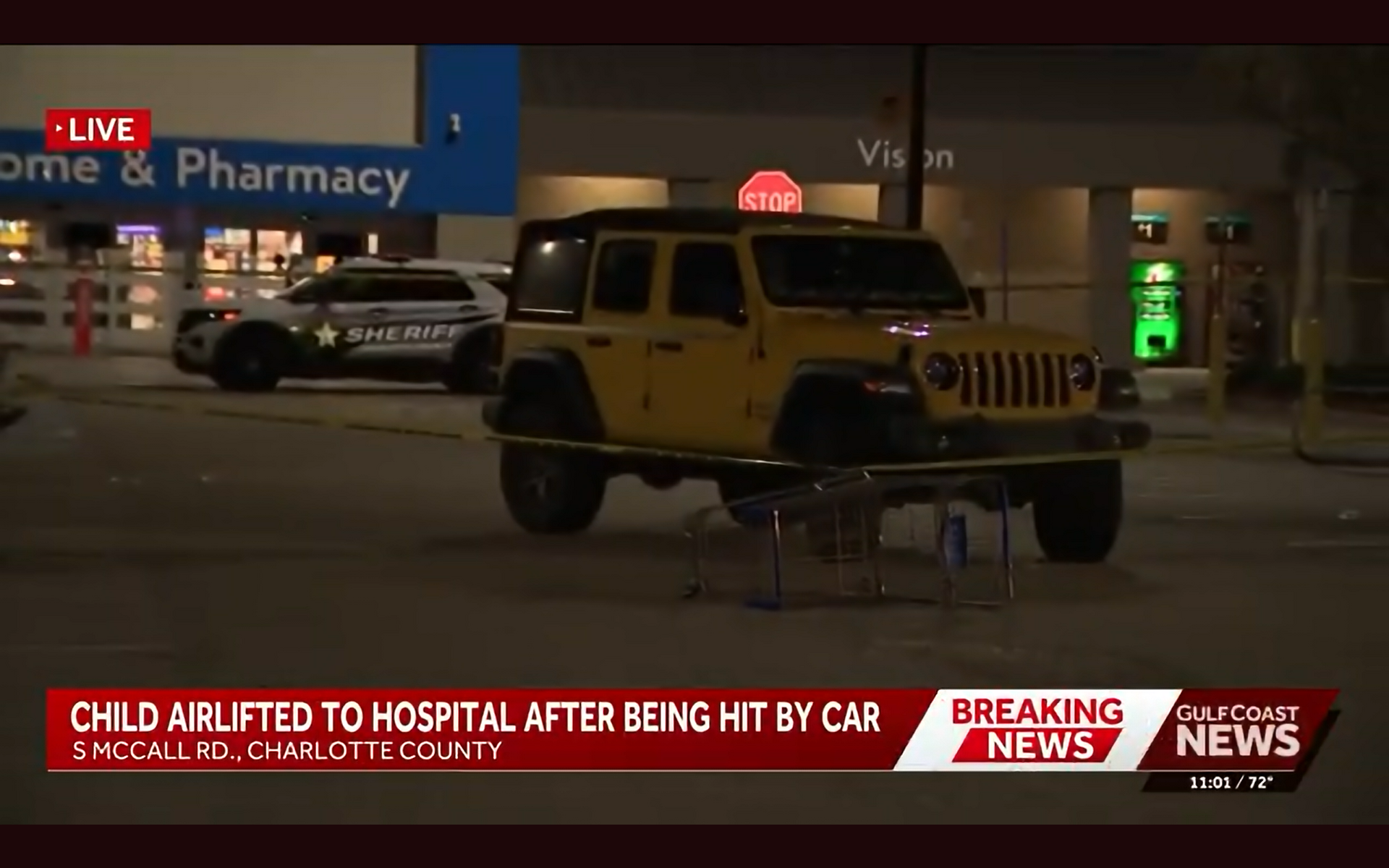 Child airlifted to hospital after being hit by vehicle at Walmart in ...