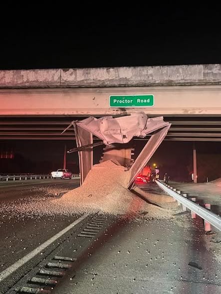 Dump truck crashes into the Proctor Road overpass on I-75 - The ...